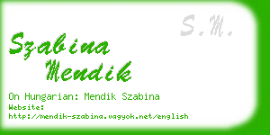 szabina mendik business card